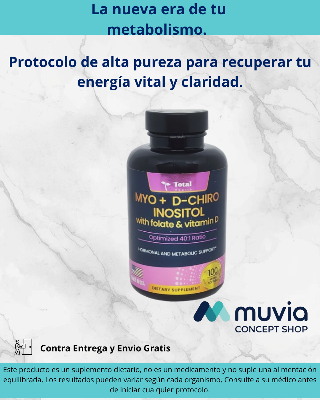 Myo + D-Chiro Inositol 40:1 | Soporte Hormonal & Metabólico